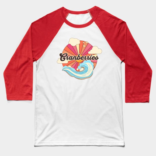 Cranberies Ocean Summer Baseball T-Shirt by The Manny Cruz Show